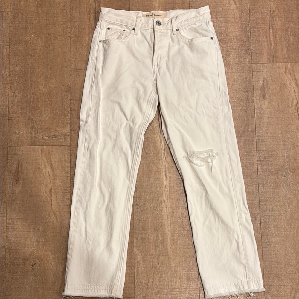 GAP vintage straight white ankle jeans